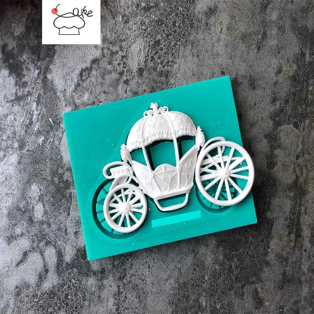 

Aouke Carriage Modeling Silicone Mold Kitchen Cake Baking Decoration DIY Epoxy Resin Clay Plaster Crafts Carriage Silicone Mold