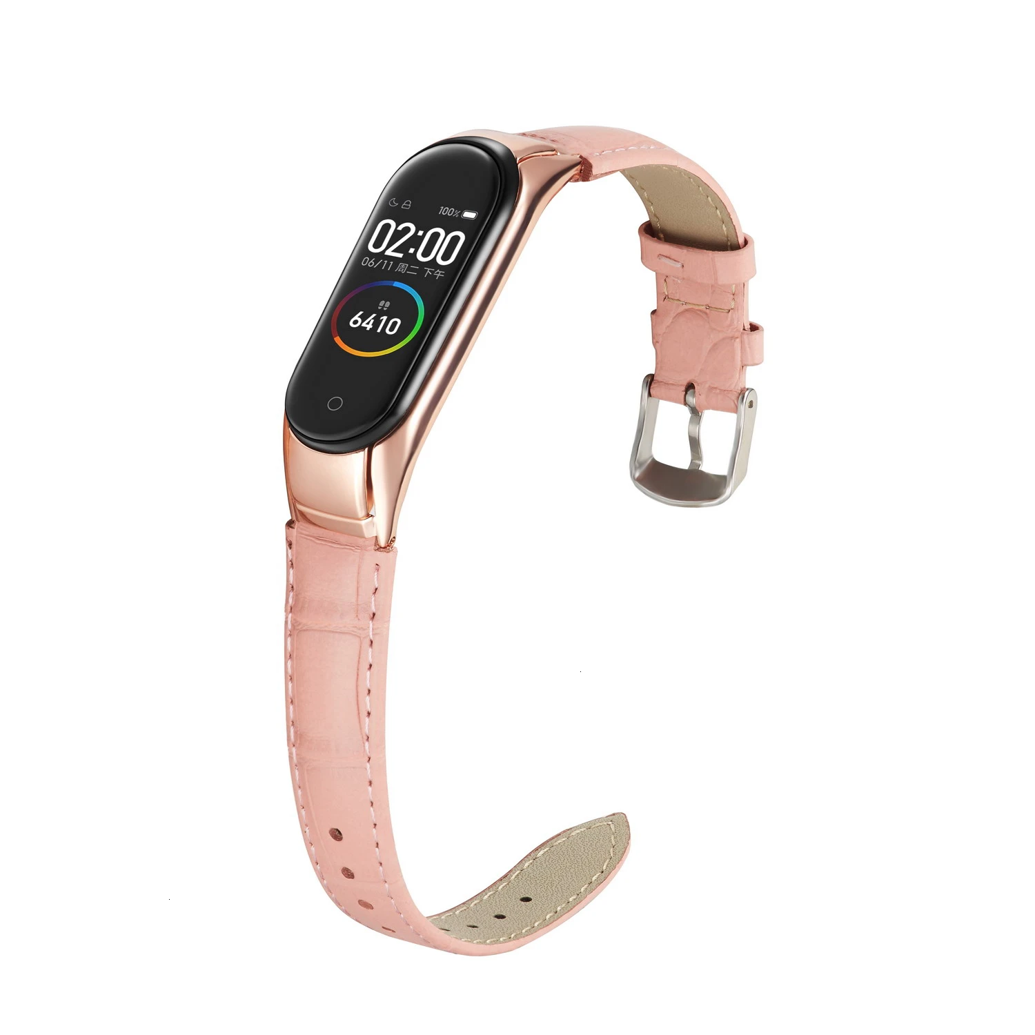 Кожаный ремешок для Xiaomi Mi band 3 4 фитнес трекер цветной кожаный Band черный чехол