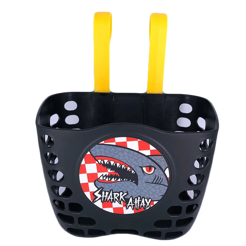 

Cartoon Thick Plastic Basket Tricycle Stroller Hanging Children Bicycle Front Basket Hollow Storage Bike Shopping Accessories