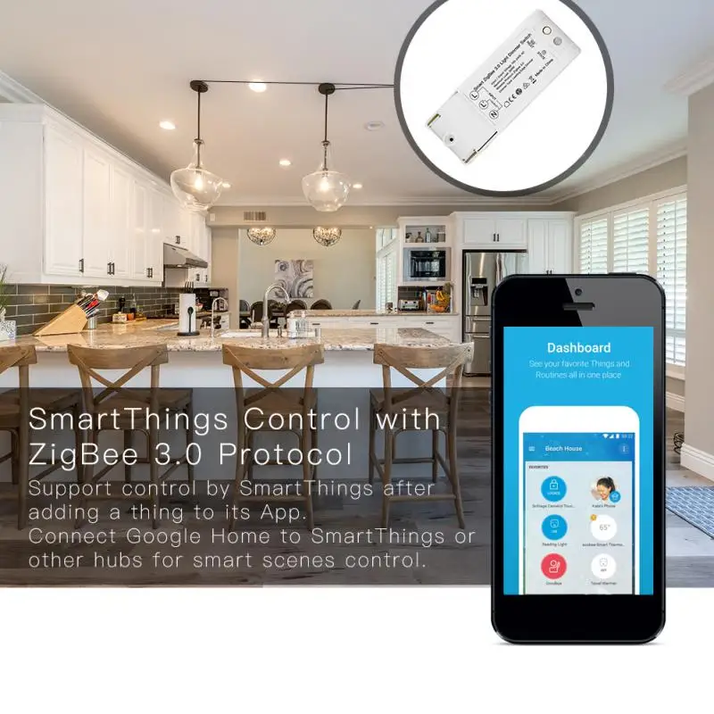 Zigbee DIY умный дом автоматический диммер дистанционное управление работа с Echo Plus Alexa SmartThings подходит для большинства Zigbee 3,0 Hub
