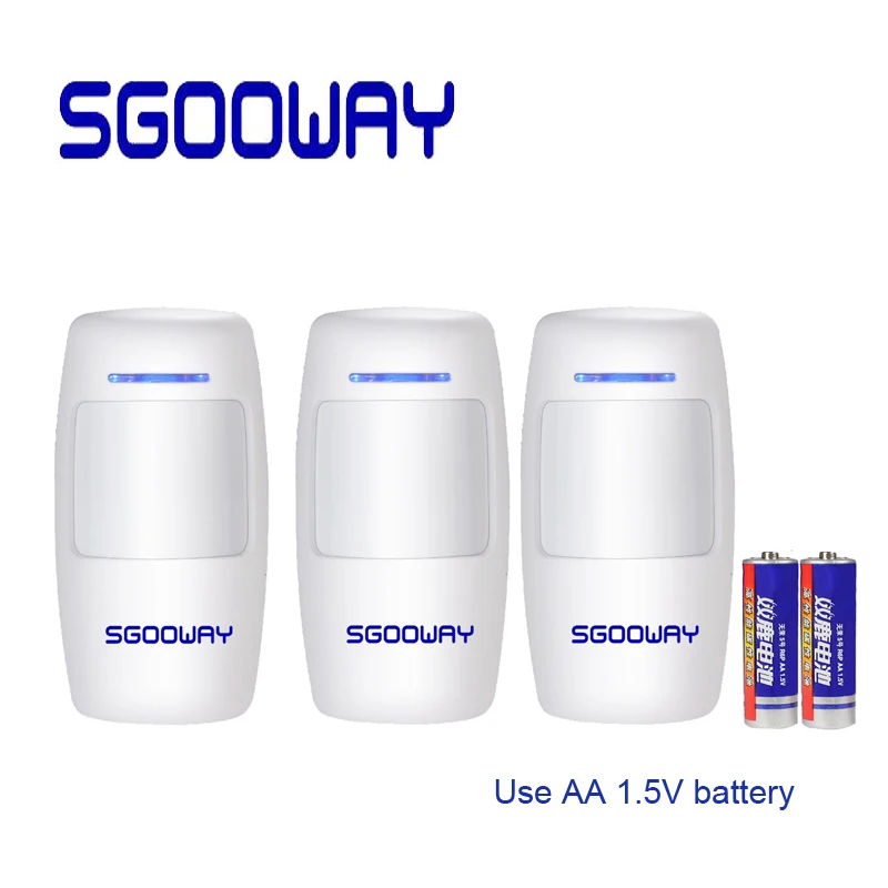 3PCS PIR sensor Sgooway CE met беспроводной PIR Датчик инфракрасный датчик движения Детектор подходит для системы сигнализации - Цвет: 3PCS PIR sensor