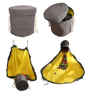 

Toy Storage Basket Large Play Mat Toy Clean-up Storage Container Quick Cleanup Waterproof Container 86