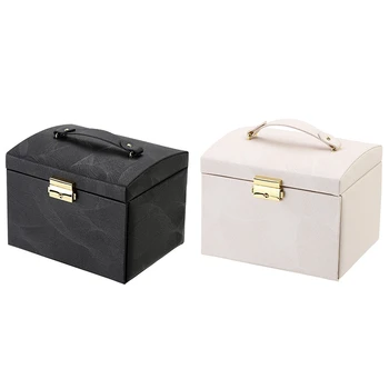 

Casegrace Multi-Function Storage Box Leather Jewelry Organizer Multi-Layer Jewelry Display