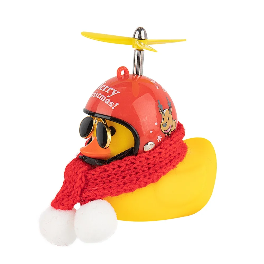 Weihnachten Geschenk Rot Gelb und Schwarz Ente Helm Gebrochen Wind Geschenk Nette Auto Innen Zubehör Auto Ornament Radfahren Dekoration – Detail 8