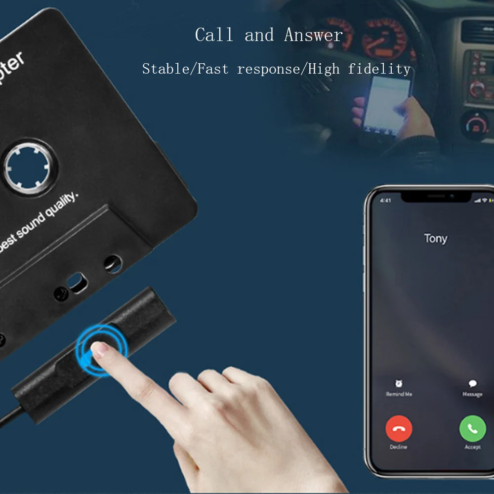 Bluetooth-Kassettenadapter, Auto-Audio-Bluetooth-Kassetten