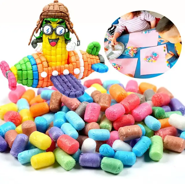 1000pcs Starch Miou Kids Colorful Building Blocks Magic Corn Plasticine Children Child Toy kernels Intelligent Toy 1