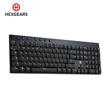 HEXGEARS-teclado mecánico GK1701, 108 teclas, Kailh, CHOC, teclado, PBT, retroiluminación blanca, teclado con cable para jugador mecanico