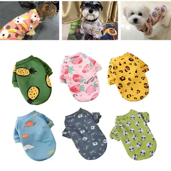 

Pet Clothes Cartoon Printed Dog Sweat shirt Winter Printe With Animal Pattern Fashion Cute Puppy Coat Cat Pullover Pets Supplies