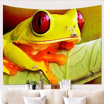 

Animal Series Design Nordic Ins Hanging Tapestry Background Cloth Boho Decor Wall Cloth Tapestry 3D Painting Frog