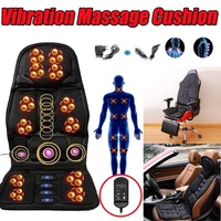 Multifunctional Car Chair Lub Cev Lub Cev Massage Thaum tshav kub kub Mat Lub Rooj Npog Cushion Neck Mob Lumbar Support Pad Back Massager 1