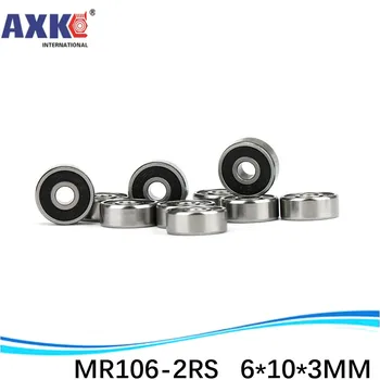 

AXK Blue rubber seal cover MR106-2RS L-1060 676RS 6*10*3 mm high-quality goods model bearing 50pcs /lot