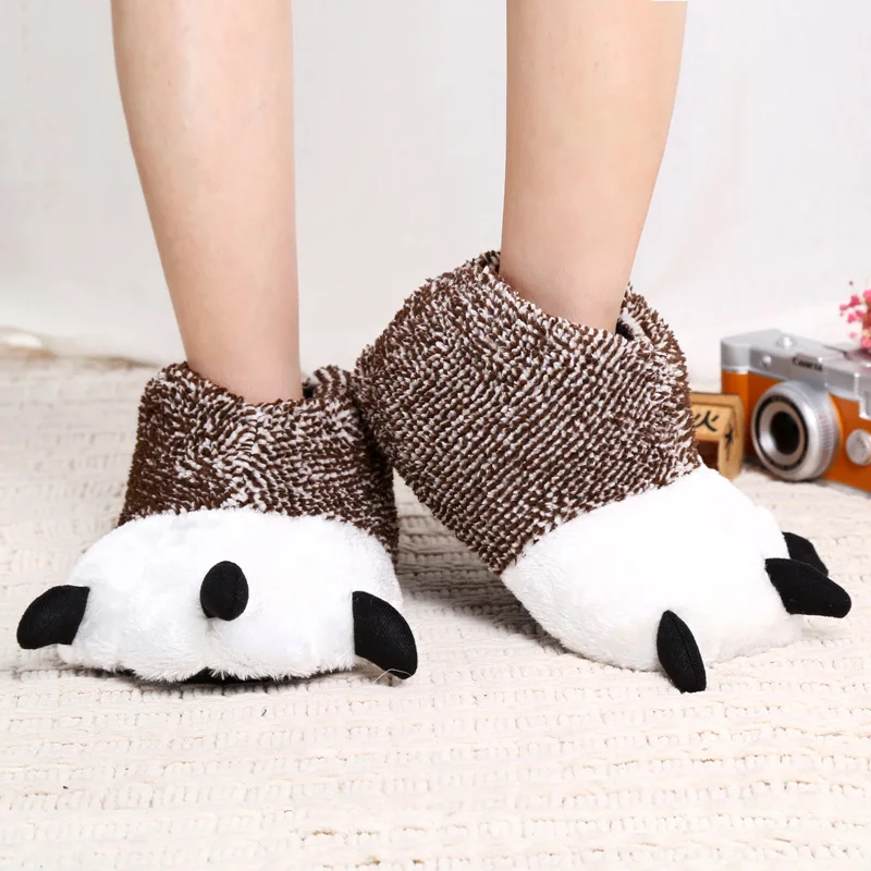Fluffy Cute Animal Slipper For Women Girls Claws Men Women Winter Funny Shoes Custom Slippers Home Slippers Children Indoor
