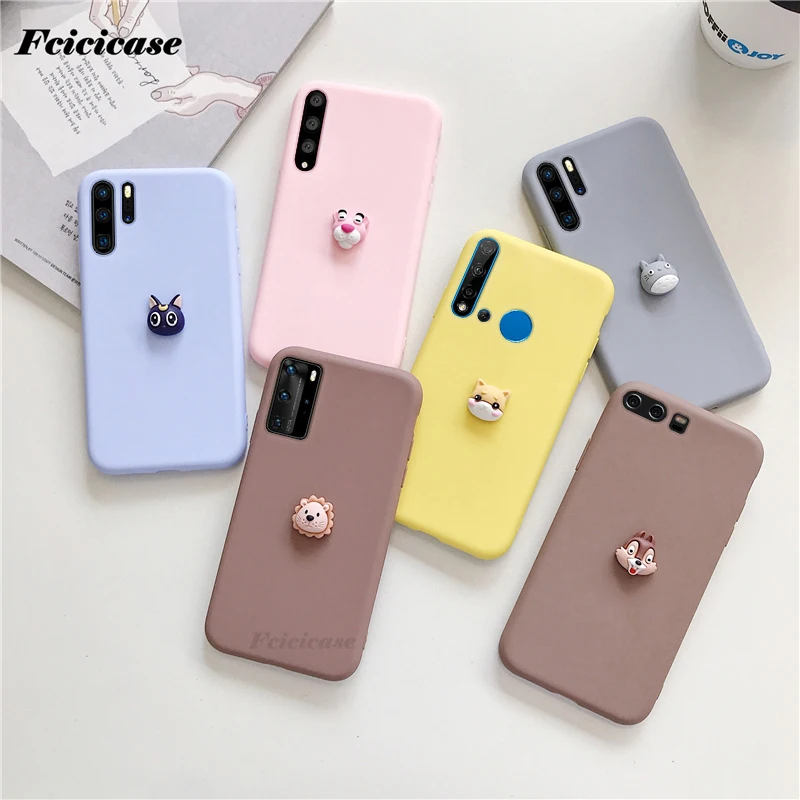 3D милый DIY чехол для Huawei P8 P9 P10 P20 P30 P40 Lite Pro Plus P Smart Z 2017 2019 силиконовый мягкий с