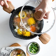 Японский утолщение антипригарный для супа риса лапша горячий молочный завтрак горшок Электромагнитная газовая плита печь кастрюля для тушения кастрюль