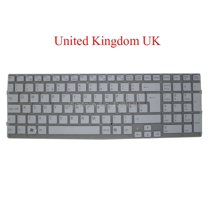 Ноутбук UK Клавиатура для SONY VAIO VPC CB VPCCB серии Великобритания V080B V120178C Белый