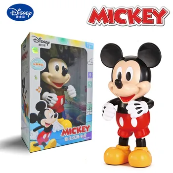 

Disney Swing Dancing Mickey Mouse Children Baby Electric Light Dancing Doll Toys Model Disney Minnie Action Figures M4540