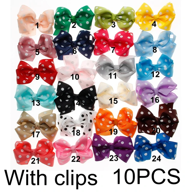 Cute 22 Colors Fashion Baby Girls Mini Chiffon Flowers Hair Clips Sweet Children Hairpins for Kids Hair Accessories Q10PCSmixed
