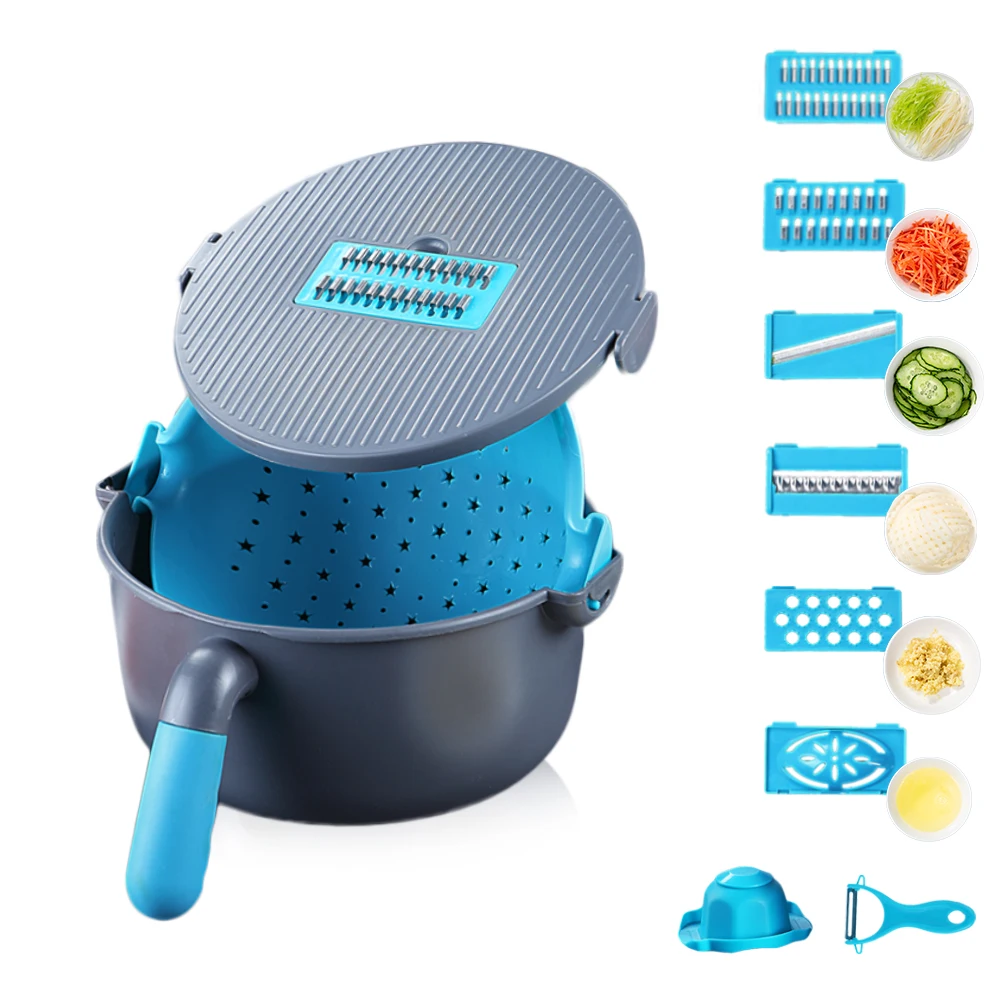 Multifunctional Vegetable Cutter Fruit Peeler Potato Shredder Slicer Chopper Drain Basket Kitchen Tools Accessories | Дом и сад