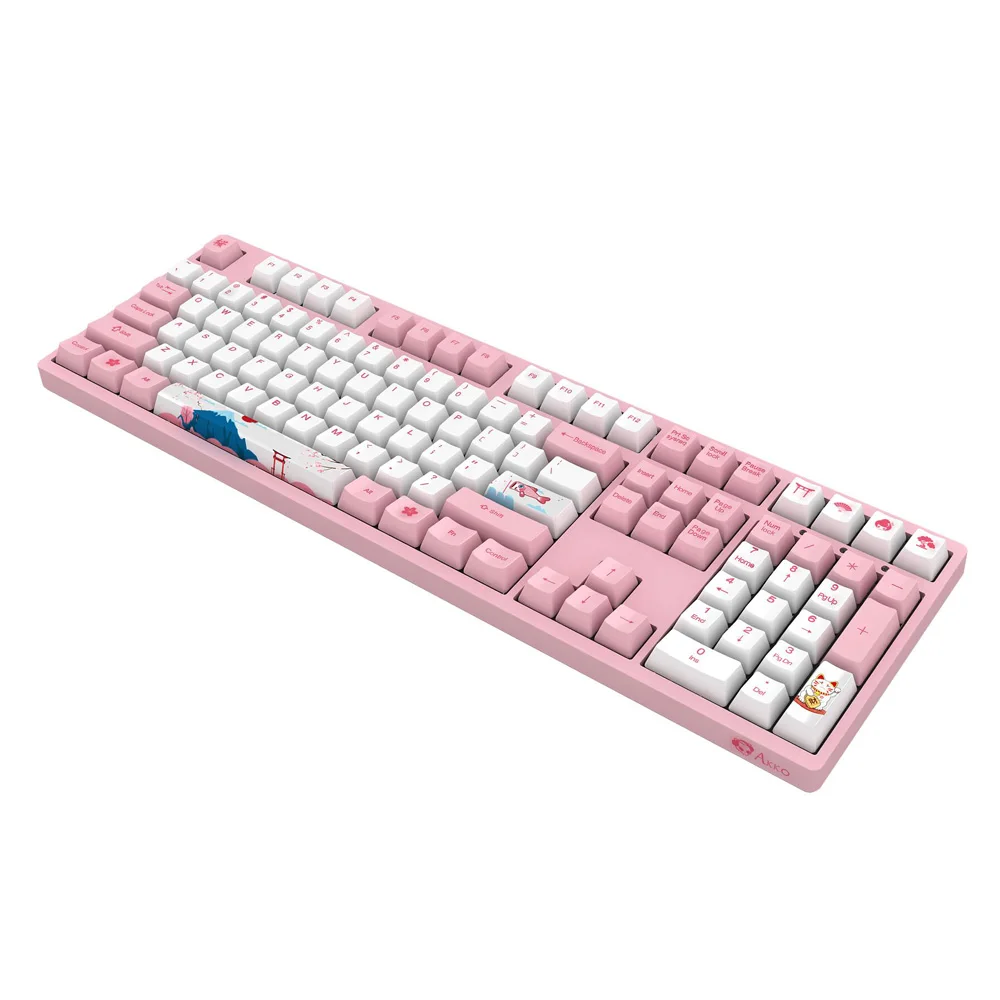  Akko X World Tour - Tokyo108+6 Keys Keycap OEM Profile PBT Keycap Keycaps Set for Cherry MX Switch 