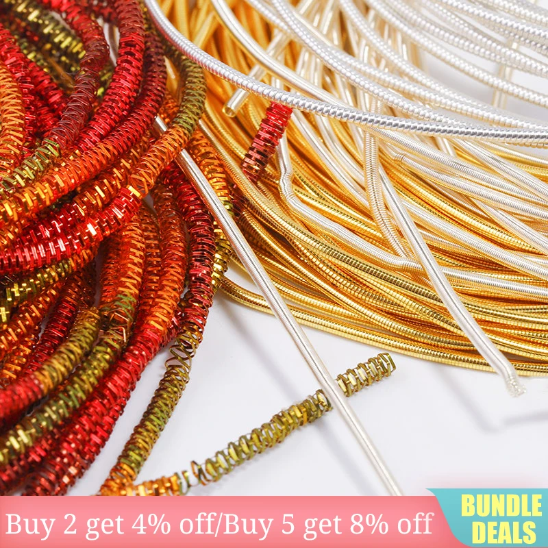 Silver Gold Plated Copper Craft Wire 10 Gauge Flexible Metal French Bullion for Jewelry Making DIY Embroidery Beading | Украшения и