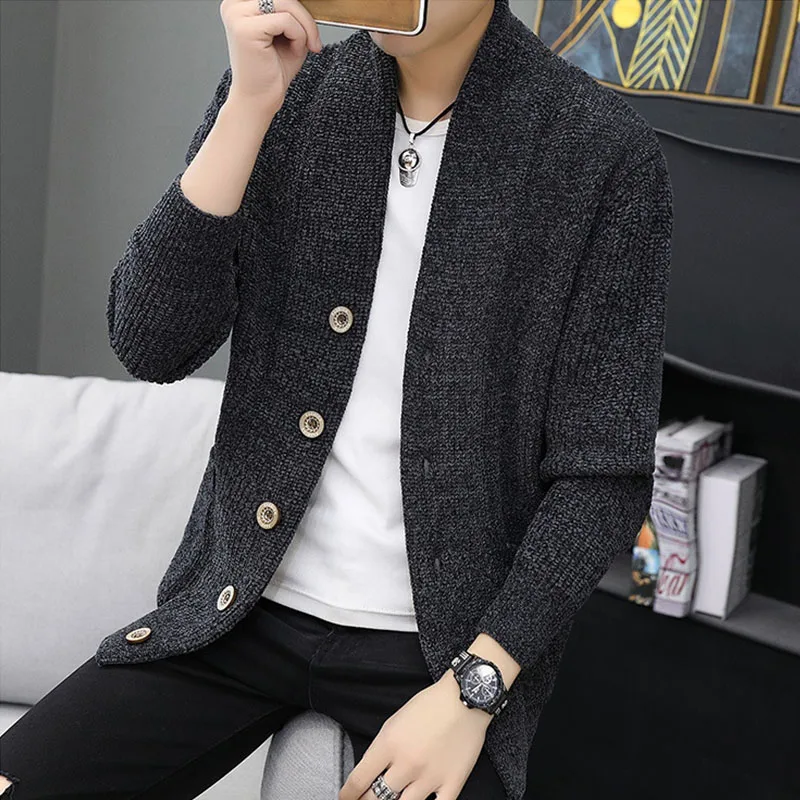 2019 New Sweater autumn new men's jacket long men's slim cardigan knit cardigan trend men's clothing yw573 2019 New Sweater autumn new men's jacket long men's slim cardigan knit cardigan trend men's clothing yw573