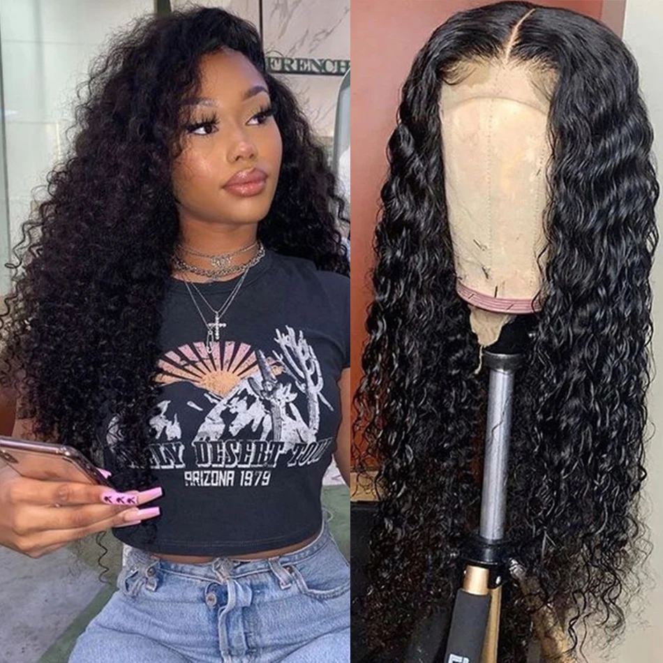 

Human Hair Lace Wig Water Wave 13X4 Brazilian Hair Lace Closure Wig Remy Hair Wig With Baby Hair Density 150% Wet and Wavy Hair