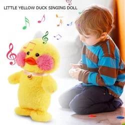 Jouets éducatifs sonores pour enfants, jouets électriques, en peluche de canard mignon, drôle et coloré, jouets émettant de la lumière pour enfants, cadeau 