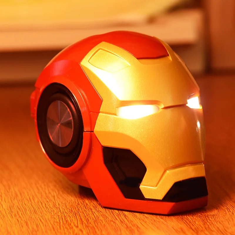 

Avengers Iron Man Portable Wireless Speaker Bluetooth Subwoofer Cartoon Mini Soundbox with TF USB Computer Loudspeaker Gift