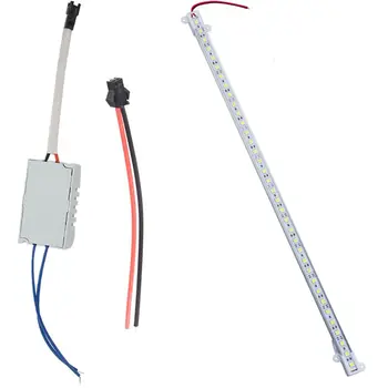 

50CM 5050 SMD 36 LED Day White Aluminium Rigid Strip Bar Light Lamp with 2 x Transformer Power Transformer Power 4-7 W