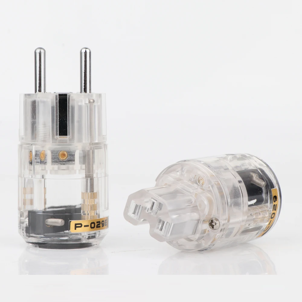 P029E Hifi родиевое покрытие штепсельная вилка ЕС Schuko IEC гнездовой разъем для Кабель