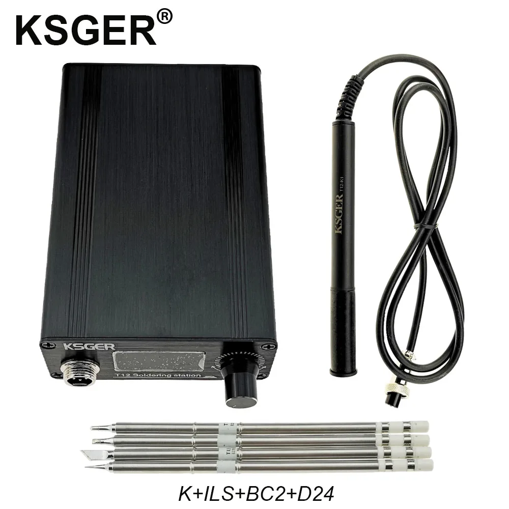 KSGER T12 OLED паяльная станция STM32 V2.1S DIY контроллер T12 железные наконечники комплекты для сварки ABS Ручка держатель стенд быстрый нагрев - Цвет: Синий