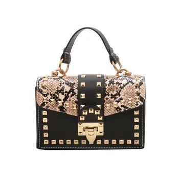 

snake print handbag leather crossbody bag women's fashion 2019 luxury handbags women handbags designer small square bag