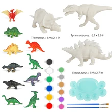 12 Figurines de dinosaures, Kit de peinture artistique, jouets, création d'un monde Dino, cadeaux