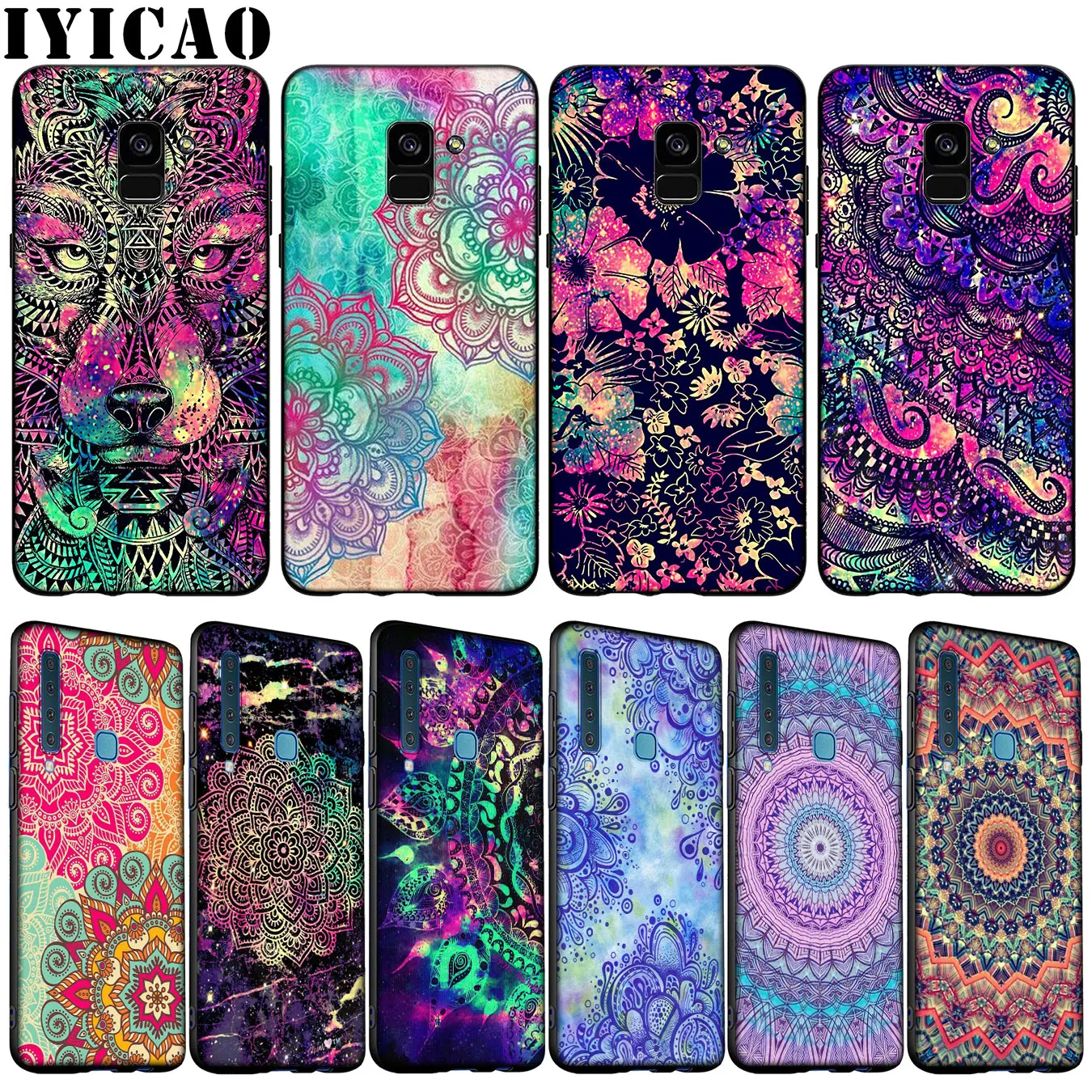 IYICAO цветной мягкий чехол для телефона с мандалой Samsung Galaxy A51 A71 A81 A91 A41 A21 A11 A01 A2 Core J8