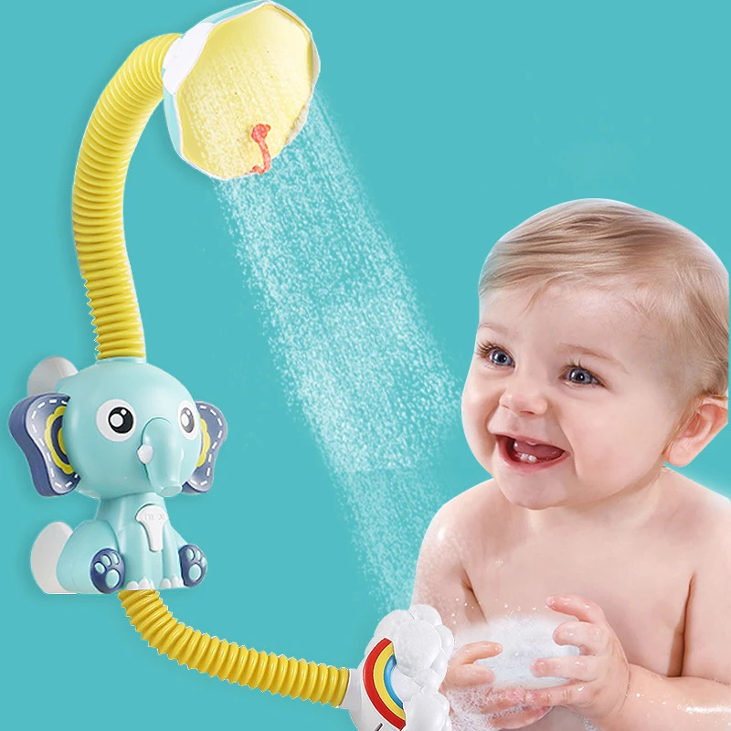 Bath Toys Baby Water Game Elephant Model Faucet Shower Electric Water
