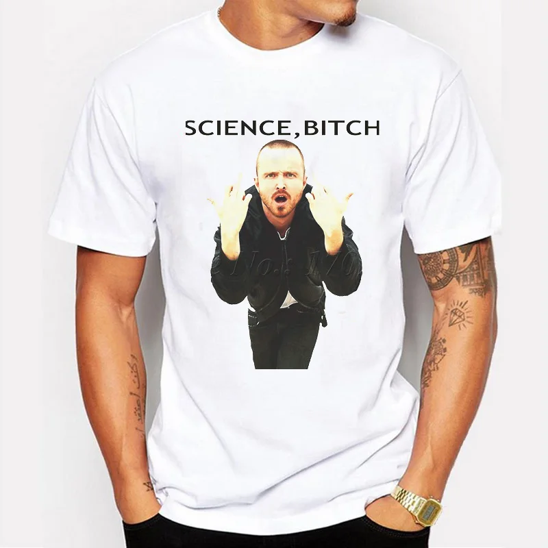 Модные стильные мужские футболки с надписью Jesse Pinkman, футболка с надписью «Breaking Bad Keep Calm Science Bitch», топы с короткими рукавами, базовая футболка