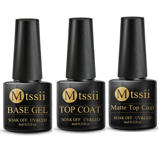 Mtssii 10Pcs/set Color Gel Nail Polish Set 100 Colors Semi Permanent UV Led Gel Varnish Soak Off Nail Lacquers Base Top Coat S04060S04061S04056