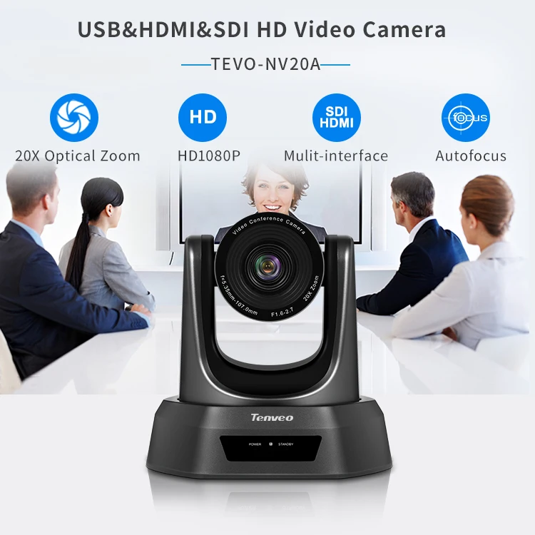 - EU Stock FREE TAX Tenveo NV20A HD 1080p PTZ Conference Camera 20X Zoom USB Conference Cam HDMI And SDI Output Simultaneously
