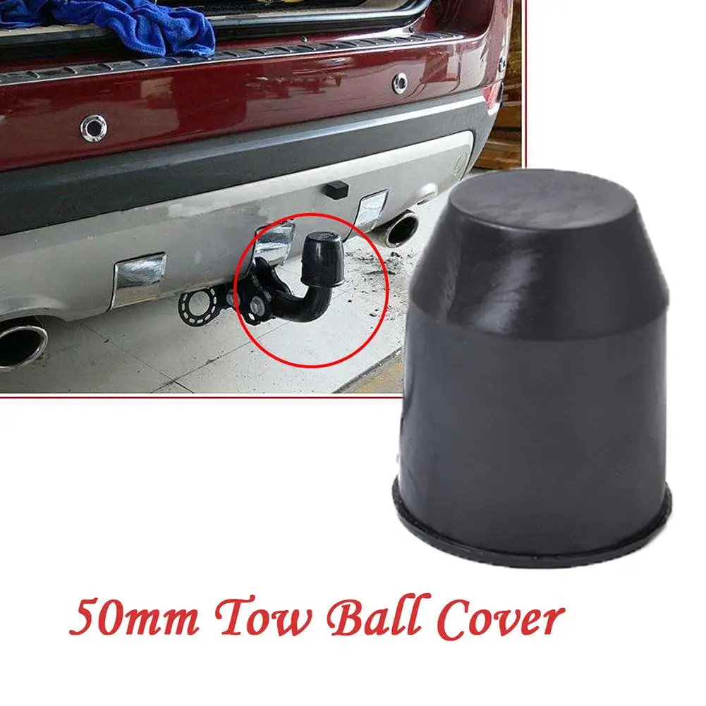 Auto Tow Bar Ball Cover 50mm Universal Towing Hitch Caravan Trailer Towball Protect Protection Car Accessories