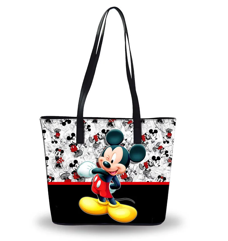 Disney Микки сумки с изображением мыши плечо мультфильм леди сумка Большой Вместимости Сумка Женская водонепроницаемая сумка модная ручная дорожная пляжная сумка