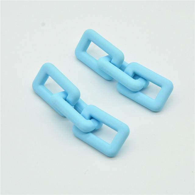 Simple Solid color Acrylic Chain Drop Earrings For Woman Fashion Korean exaggeration Big earrings Gift Jewelry  2022