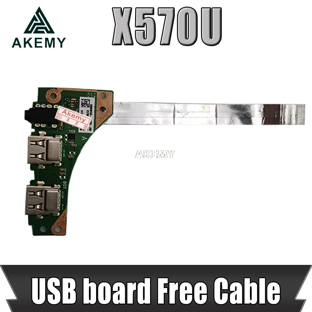 For Asus YX570U YX570UD X570U X570UD IO USB Headphone jack Board with cable