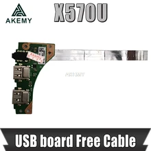 For Asus YX570U YX570UD X570U X570UD IO USB Headphone jack Board with cable