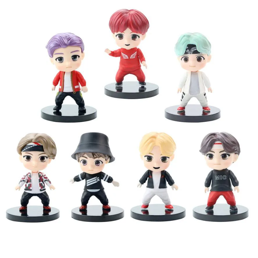 Теперь Корейский мультфильм аниме фигурка кукла девушка игрушки Bangtan украшения