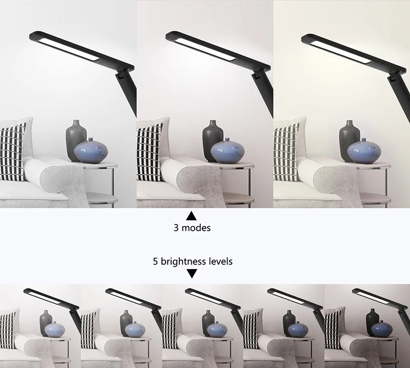 Goedkoop Artpad Moderne Lederen 8W Dimbaar Office Desktop Licht Led Opvouwbare Tafellamp Met Wekker Voor Business Werk Kinderen gift