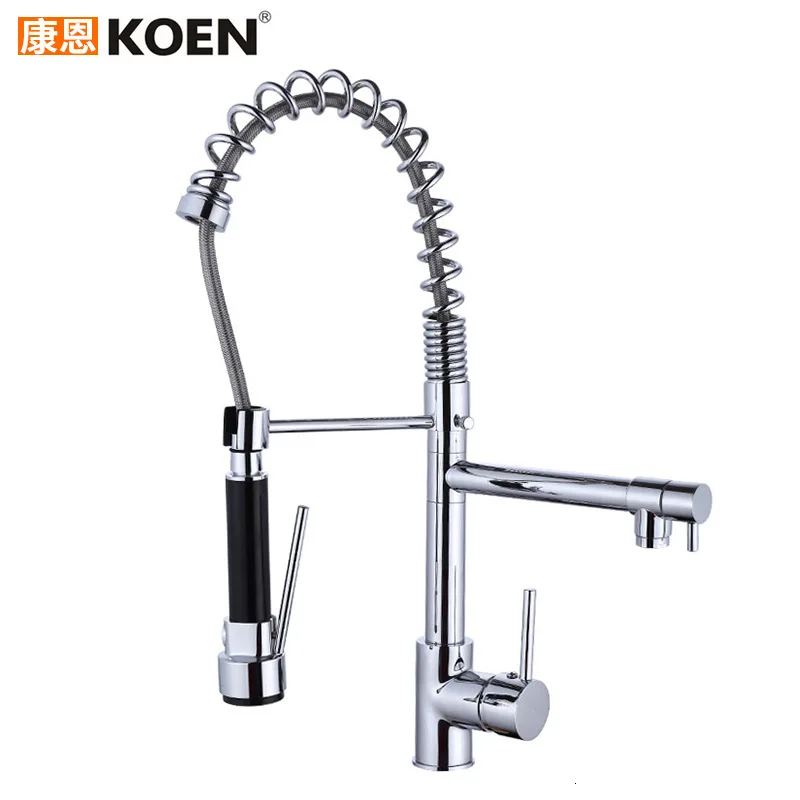 

Hot And Cold Mixed Water Function Spring Take Pull Kitchen Water Tap Dish Basin Water Tank Full Copper Water Tap Bathroom