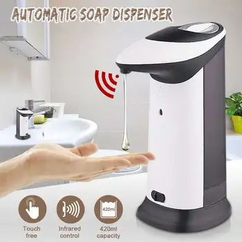 

420ml Capacity Automatic Soap Dispenser Touchless Sensor Hand Sanitizer Detergent Dispenser Wall Mounted For Bathroom Kitchen
