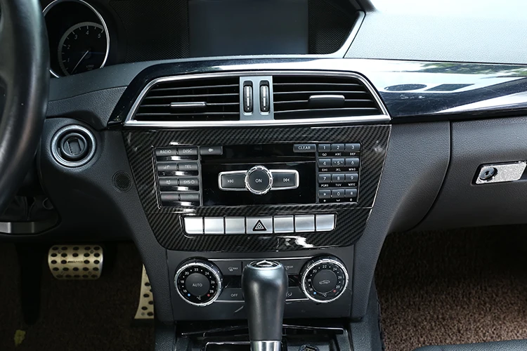 Carbon Fiber Car Interior Decoration Trim Stickers For Mercedes benz C Class W204 C180 C200 2007-2013 Accessories Carbon Fiber Car Interior Decoration Trim Stickers For Mercedes benz C Class W204 C180 C200 2007-2013 Accessories