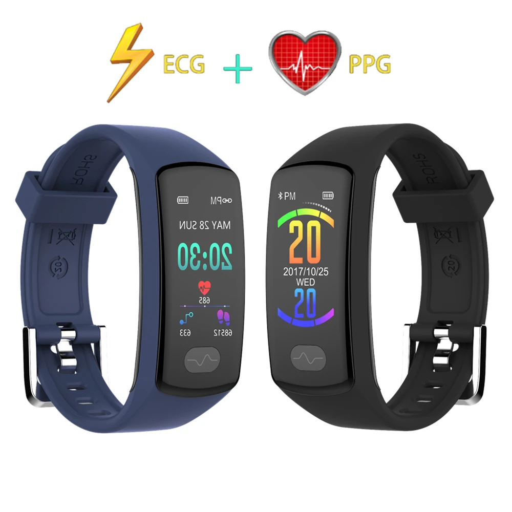 

ECG PPG HRV Health Smart Band Bluetooth Connect Android ios Phone Sports Pedometer Activity Tracker Fitness Bracelet Men Women