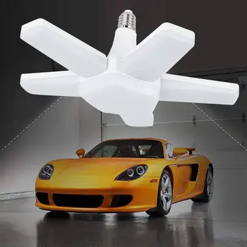 

E26/E27 Deformable 5 Leaf Foldable LED Ceiling Light for Garage Workshop Indoor Lighting Garage Ceiling Lamp LED Ceiling Lights